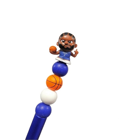 LA Clippers NBA Kawhi Leonard Teenymates Custom Beaded Ballpoint Twist Pen Blue - Picture 2 of 6
